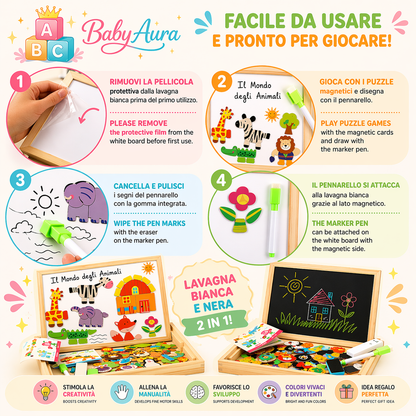 BabyAura PlayBoard™– Puzzle Magnetico Montessoriano