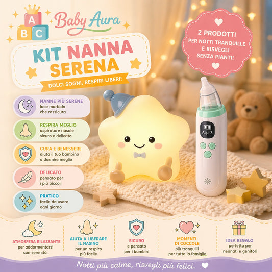Kit Nanna Serena - Aspiratore Nasale + Luce notturna