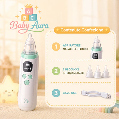 BabyAura NasalCare™- Aspiratore Nasale per Neonati e Bambini