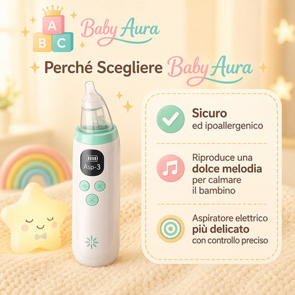 BabyAura NasalCare™- Aspiratore Nasale per Neonati e Bambini